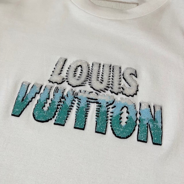 Louis Vuitton 刺繡串珠棉質短T