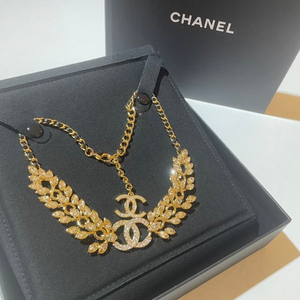 Chanel 金麥穗logo墜鍊