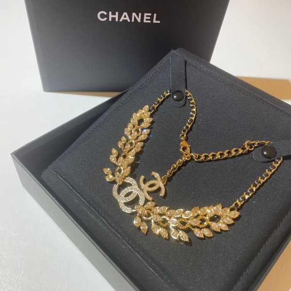 Chanel 金麥穗logo墜鍊