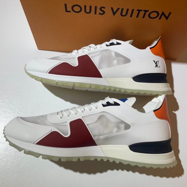 Louis Vuitton 橘紅藍網布運動鞋