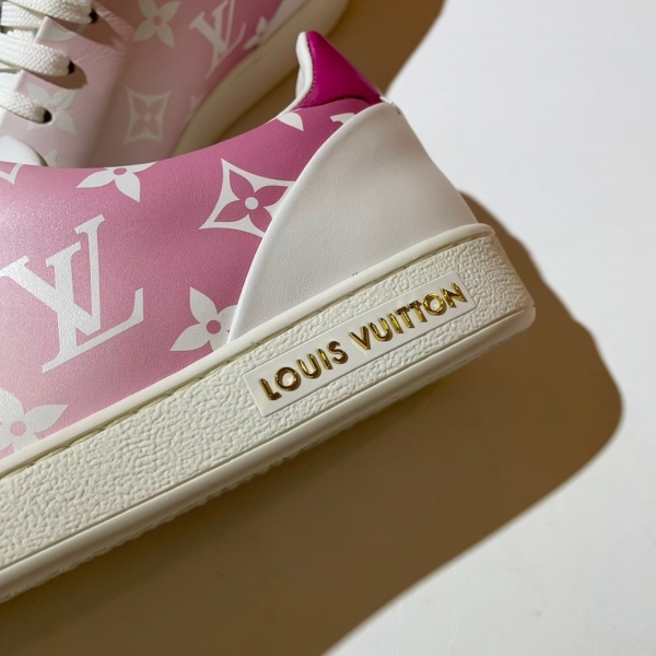 Louis Vuitton 側粉白漸層荖花FRONTROW運動鞋