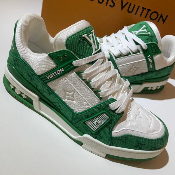 Louis Vuitton  丹寧綠白Trainer