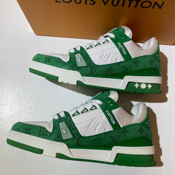 Louis Vuitton  丹寧綠白Trainer