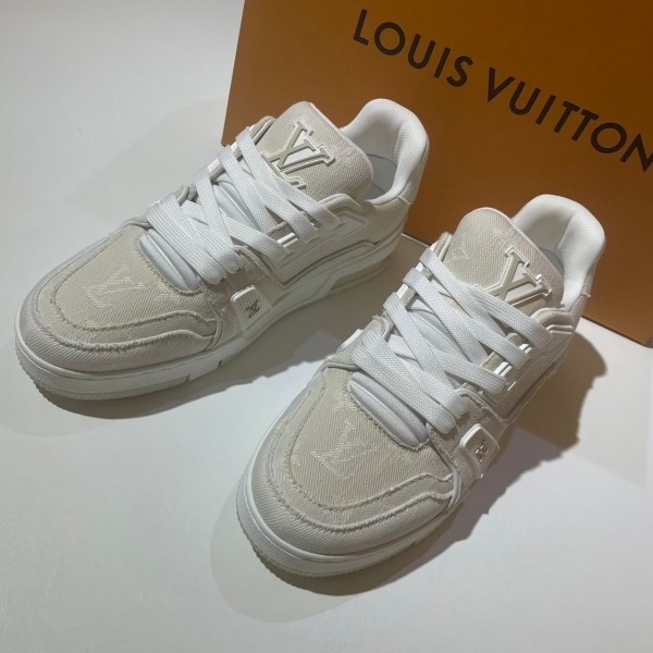Louis Vuitton  米白牛仔布trainer
