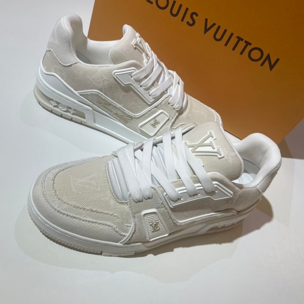 Louis Vuitton  米白牛仔布trainer