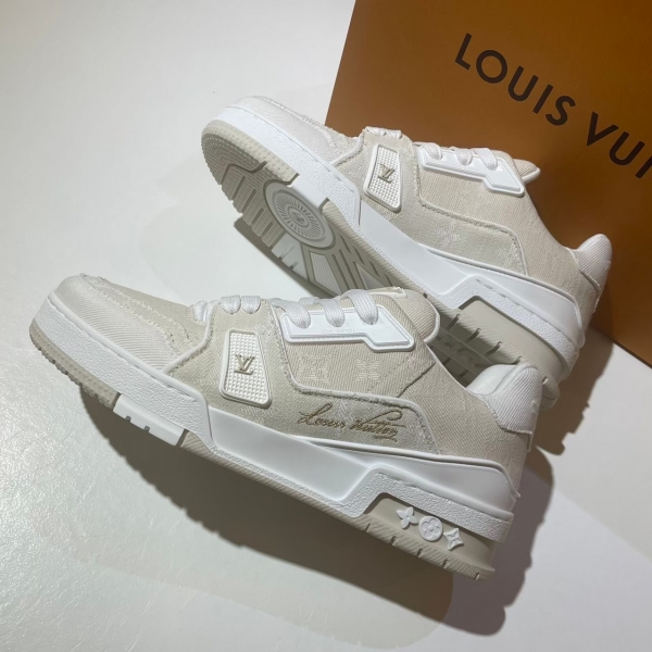 Louis Vuitton  米白牛仔布trainer